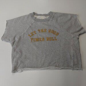 Billabong Size Small Cutoff Gray Sweatshirt